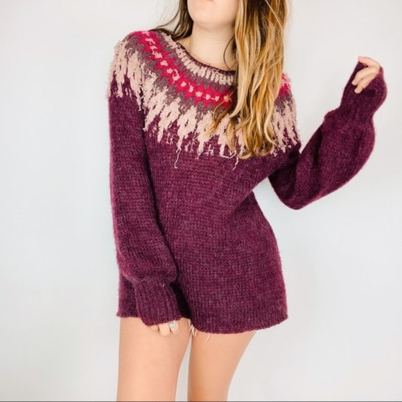 Free people  knit oversized chunky sweater - Picture 1 of 3